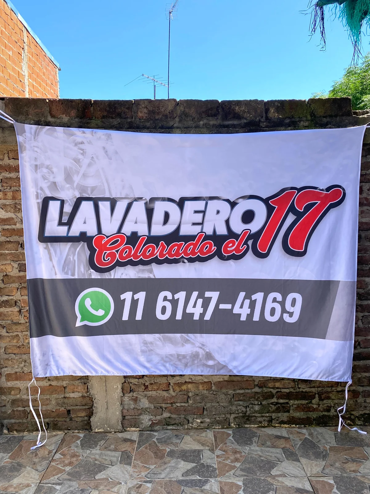 bandera de 2 mt para lavadero de San Miguel